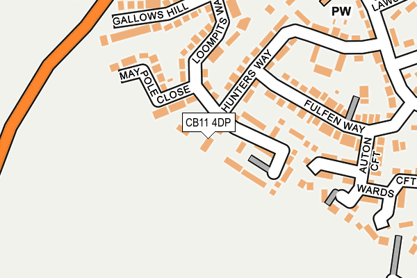 CB11 4DP map - OS OpenMap – Local (Ordnance Survey)