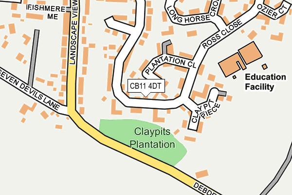 CB11 4DT map - OS OpenMap – Local (Ordnance Survey)