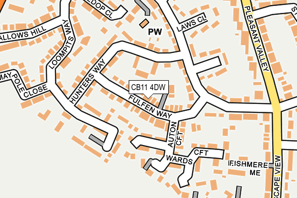 CB11 4DW map - OS OpenMap – Local (Ordnance Survey)