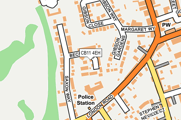 CB11 4EH map - OS OpenMap – Local (Ordnance Survey)