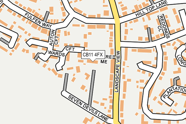 CB11 4FX map - OS OpenMap – Local (Ordnance Survey)