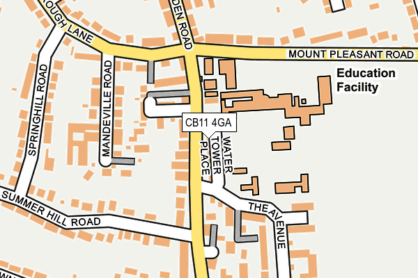 CB11 4GA map - OS OpenMap – Local (Ordnance Survey)