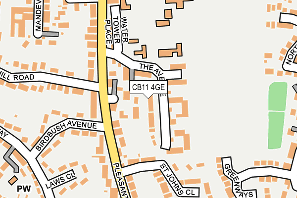 CB11 4GE map - OS OpenMap – Local (Ordnance Survey)