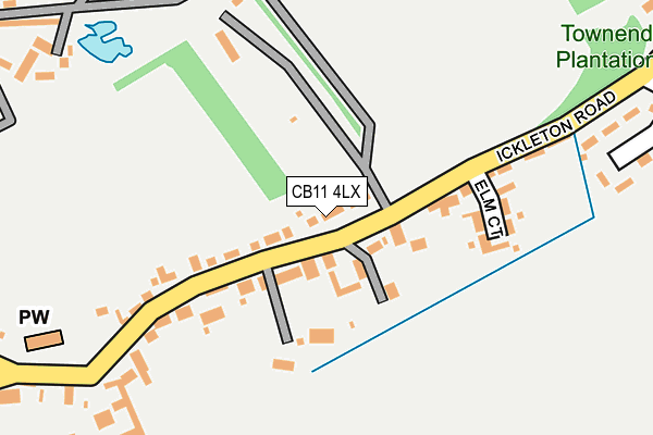 CB11 4LX map - OS OpenMap – Local (Ordnance Survey)