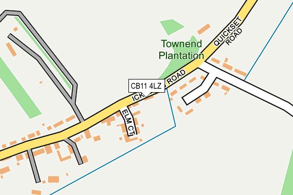 CB11 4LZ map - OS OpenMap – Local (Ordnance Survey)