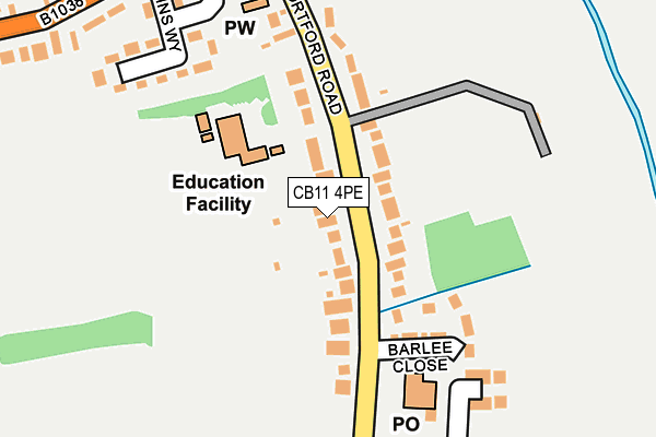 CB11 4PE map - OS OpenMap – Local (Ordnance Survey)