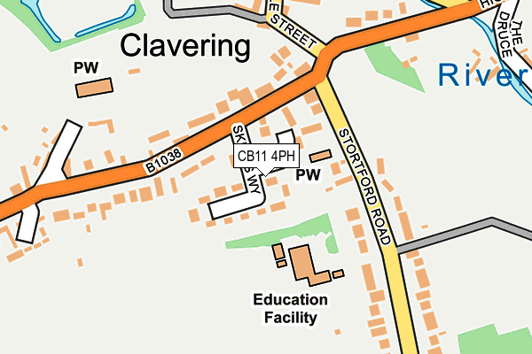 CB11 4PH map - OS OpenMap – Local (Ordnance Survey)