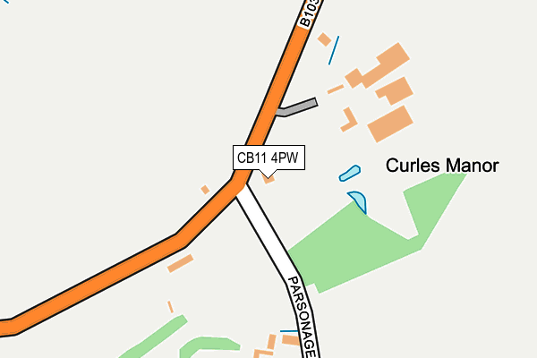 CB11 4PW map - OS OpenMap – Local (Ordnance Survey)