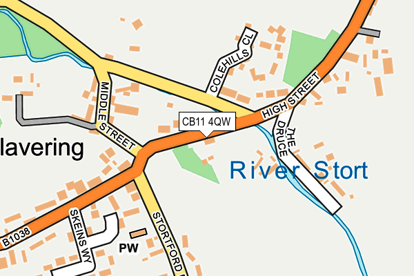 CB11 4QW map - OS OpenMap – Local (Ordnance Survey)