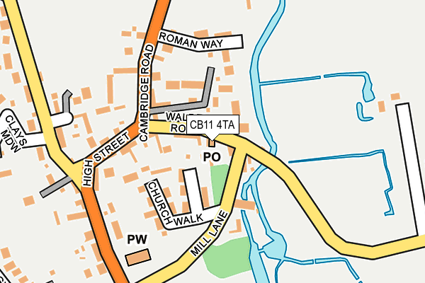 CB11 4TA map - OS OpenMap – Local (Ordnance Survey)