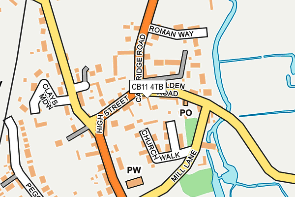 CB11 4TB map - OS OpenMap – Local (Ordnance Survey)