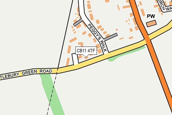 CB11 4TF map - OS OpenMap – Local (Ordnance Survey)