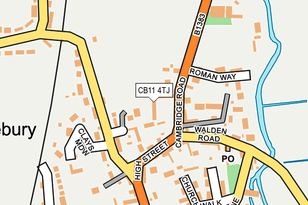 CB11 4TJ map - OS OpenMap – Local (Ordnance Survey)