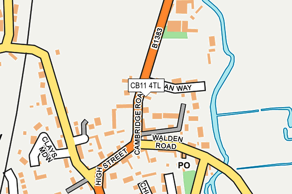 CB11 4TL map - OS OpenMap – Local (Ordnance Survey)