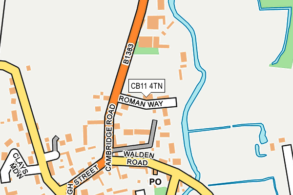 CB11 4TN map - OS OpenMap – Local (Ordnance Survey)