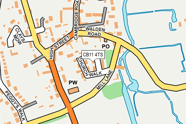 CB11 4TS map - OS OpenMap – Local (Ordnance Survey)