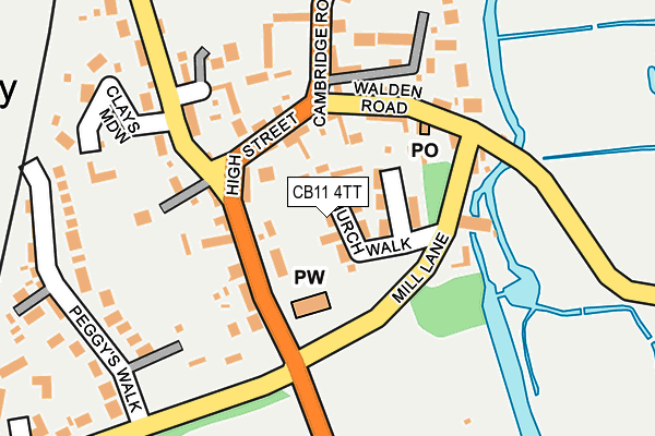 CB11 4TT map - OS OpenMap – Local (Ordnance Survey)