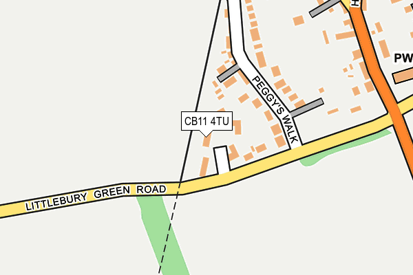 CB11 4TU map - OS OpenMap – Local (Ordnance Survey)