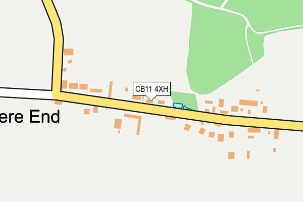 CB11 4XH map - OS OpenMap – Local (Ordnance Survey)
