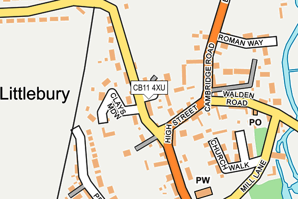 CB11 4XU map - OS OpenMap – Local (Ordnance Survey)