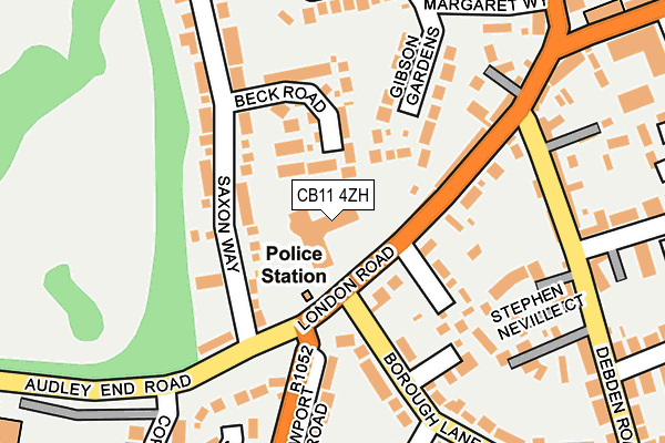 CB11 4ZH map - OS OpenMap – Local (Ordnance Survey)
