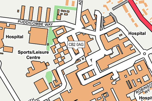 CB2 0AG map - OS OpenMap – Local (Ordnance Survey)