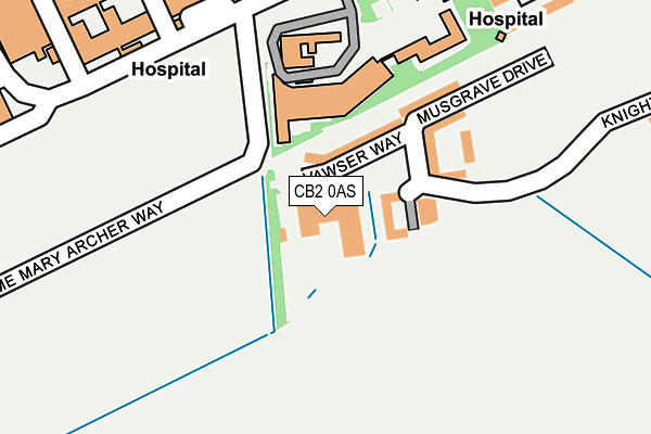 CB2 0AS map - OS OpenMap – Local (Ordnance Survey)