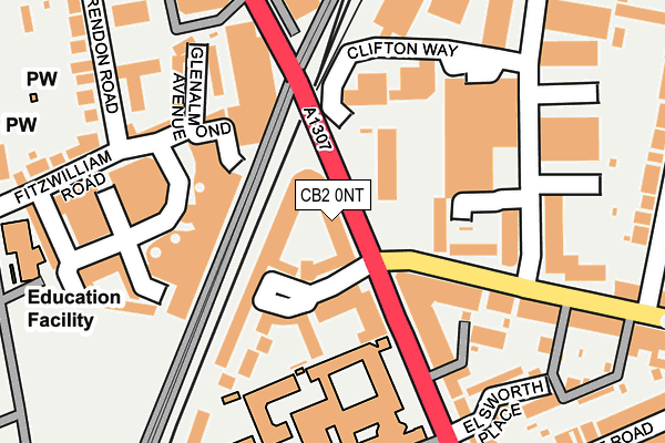 CB2 0NT map - OS OpenMap – Local (Ordnance Survey)