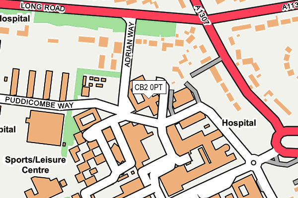CB2 0PT map - OS OpenMap – Local (Ordnance Survey)