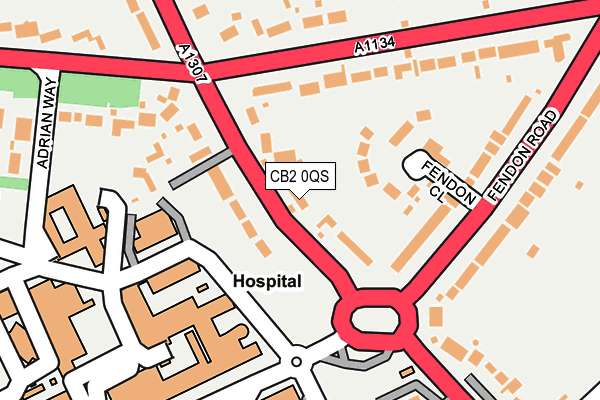 CB2 0QS map - OS OpenMap – Local (Ordnance Survey)