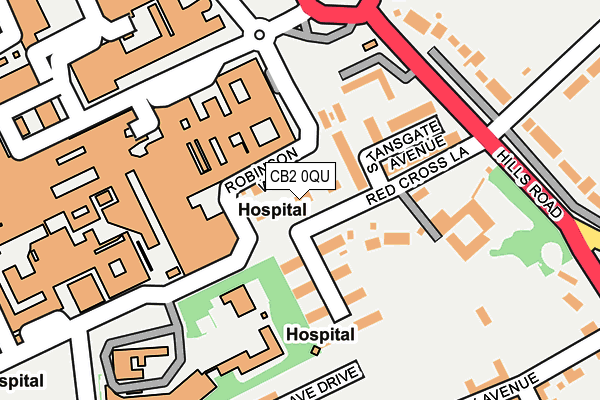 CB2 0QU map - OS OpenMap – Local (Ordnance Survey)