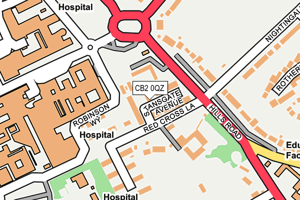 CB2 0QZ map - OS OpenMap – Local (Ordnance Survey)