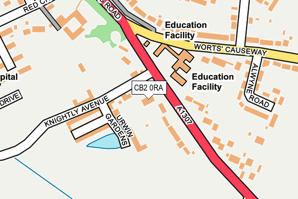 CB2 0RA map - OS OpenMap – Local (Ordnance Survey)