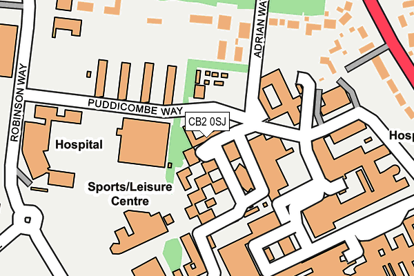 CB2 0SJ map - OS OpenMap – Local (Ordnance Survey)