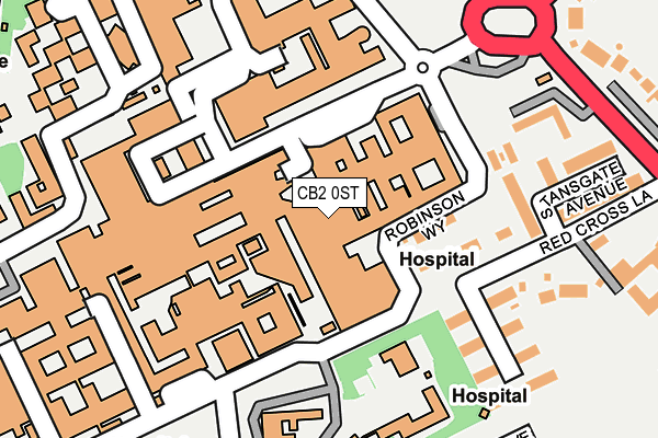 CB2 0ST map - OS OpenMap – Local (Ordnance Survey)