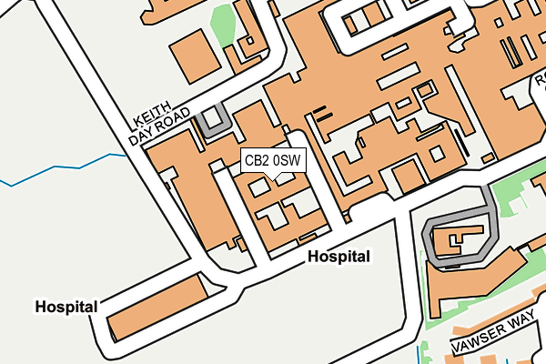 CB2 0SW map - OS OpenMap – Local (Ordnance Survey)