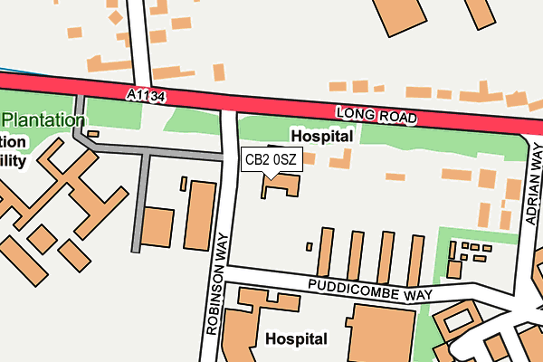 CB2 0SZ map - OS OpenMap – Local (Ordnance Survey)