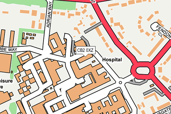 CB2 0XZ map - OS OpenMap – Local (Ordnance Survey)