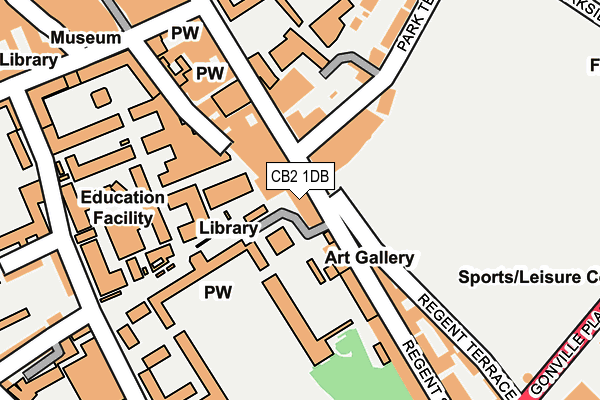 CB2 1DB map - OS OpenMap – Local (Ordnance Survey)