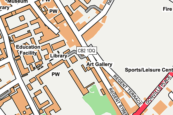 CB2 1DQ map - OS OpenMap – Local (Ordnance Survey)