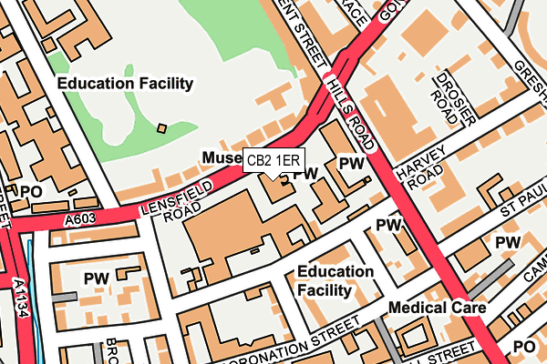 CB2 1ER map - OS OpenMap – Local (Ordnance Survey)