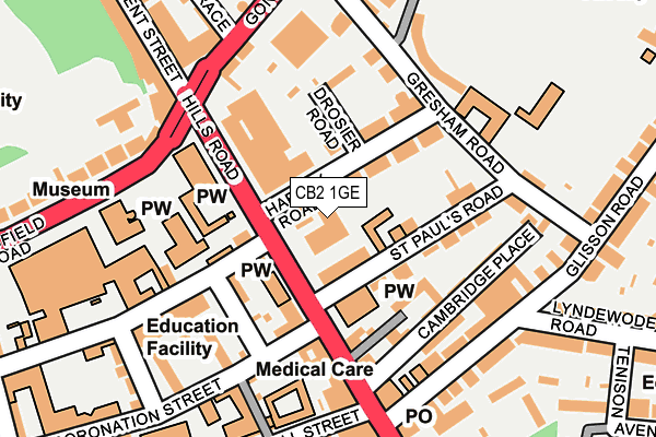 CB2 1GE map - OS OpenMap – Local (Ordnance Survey)