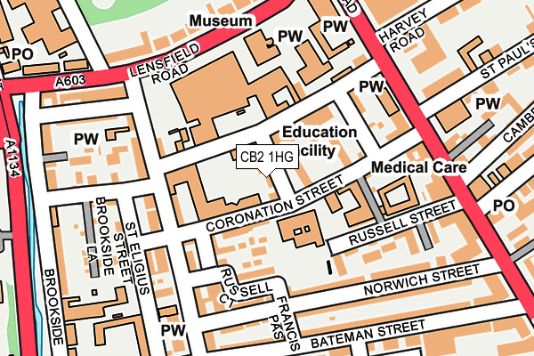 CB2 1HG map - OS OpenMap – Local (Ordnance Survey)