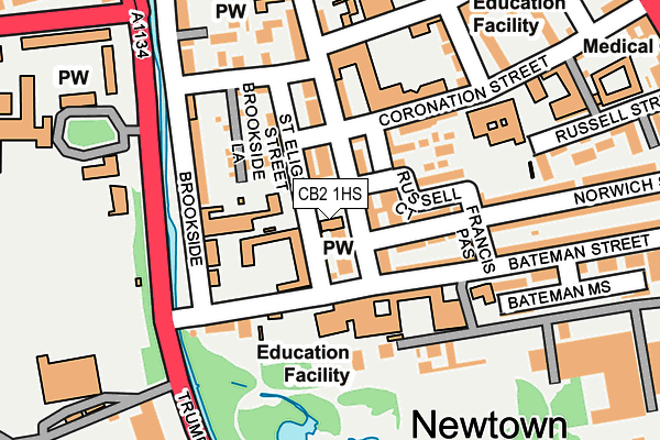 CB2 1HS map - OS OpenMap – Local (Ordnance Survey)