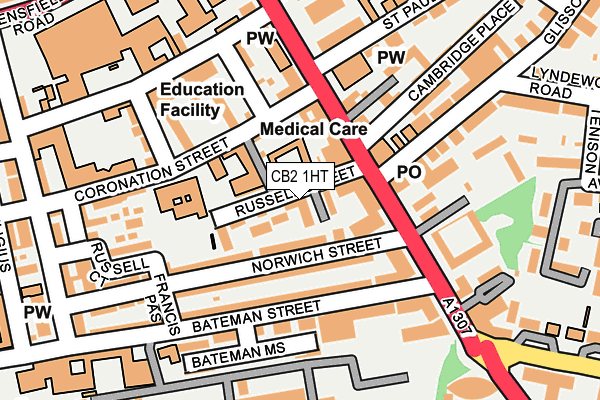 CB2 1HT map - OS OpenMap – Local (Ordnance Survey)