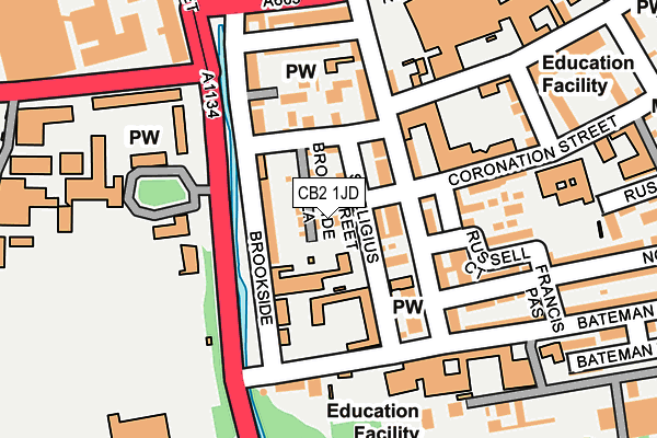 CB2 1JD map - OS OpenMap – Local (Ordnance Survey)