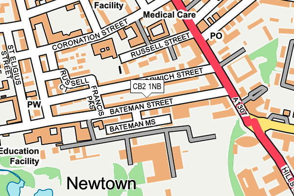 CB2 1NB map - OS OpenMap – Local (Ordnance Survey)