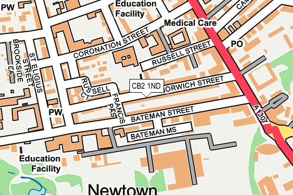 CB2 1ND map - OS OpenMap – Local (Ordnance Survey)