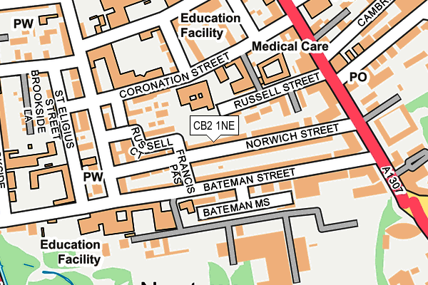 CB2 1NE map - OS OpenMap – Local (Ordnance Survey)