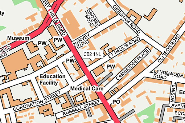 CB2 1NL map - OS OpenMap – Local (Ordnance Survey)